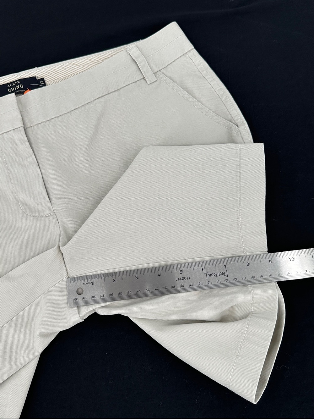J.Crew Chino Shorts NWT Light Stone Size 12 Classic Cotton - Picture 6 of 10
